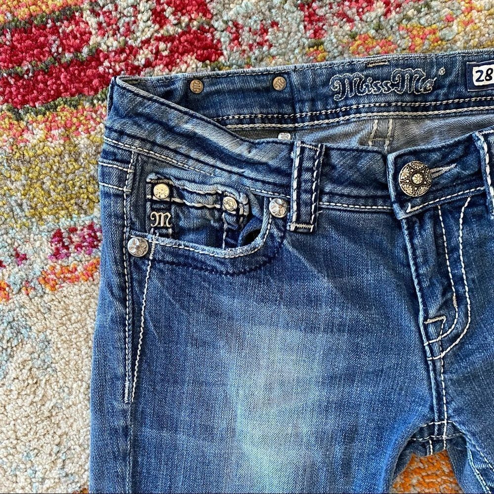 Miss Me Rhinestone Cross Skinny Jeans - Picture 4 of 14